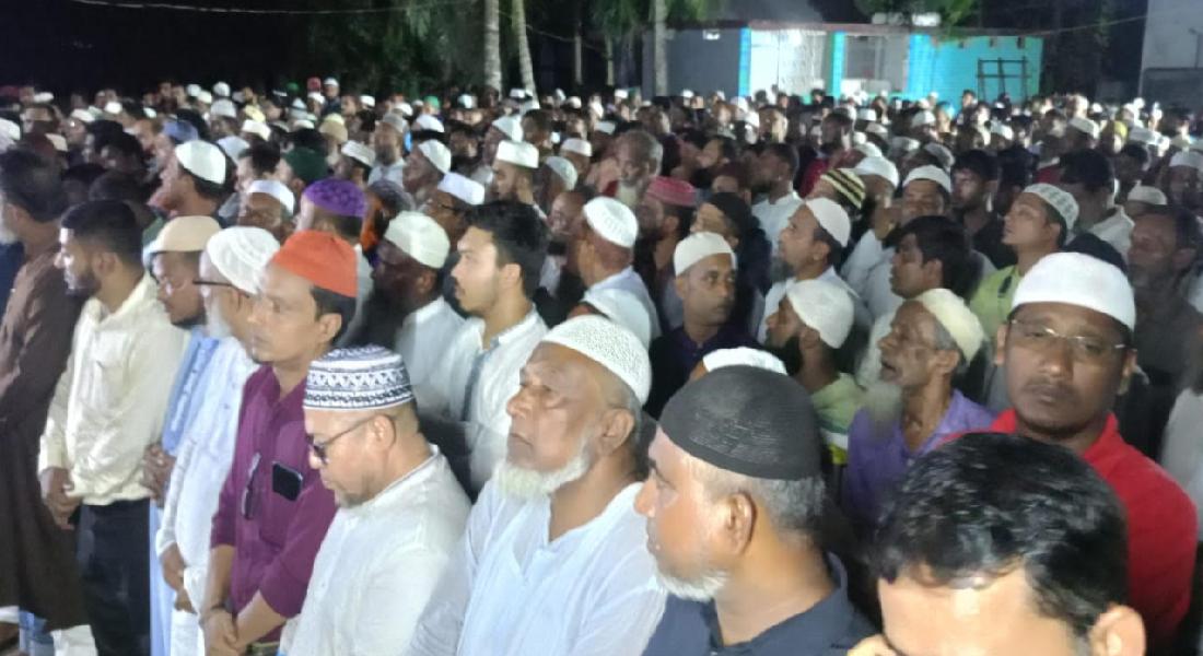 বিএনপি নেতা কাজী রফিকের পিতার জানাজায় হাজারো মানুষের ঢল