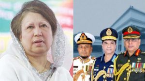 এভারকেয়ার হাসপাতালে তিন বাহিনী প্রধান