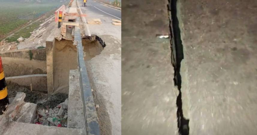 ‘মতলব সেতু’ মাঝখানে জয়েন্টে ফাটল, আতঙ্কে মানুষ