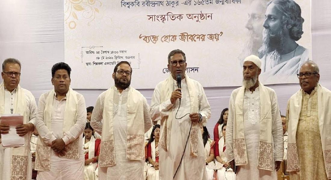 রবীন্দ্র সংগীত চর্চা করে প্রতিযোগিতার মাধ্যমে পুরস্কৃত করতে হবে: মানিক এমপি