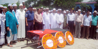 কচুয়ায় রাষ্ট্রীয় মর্যাদায় মুক্তিযোদ্ধা গাজী শফিকের দাফন